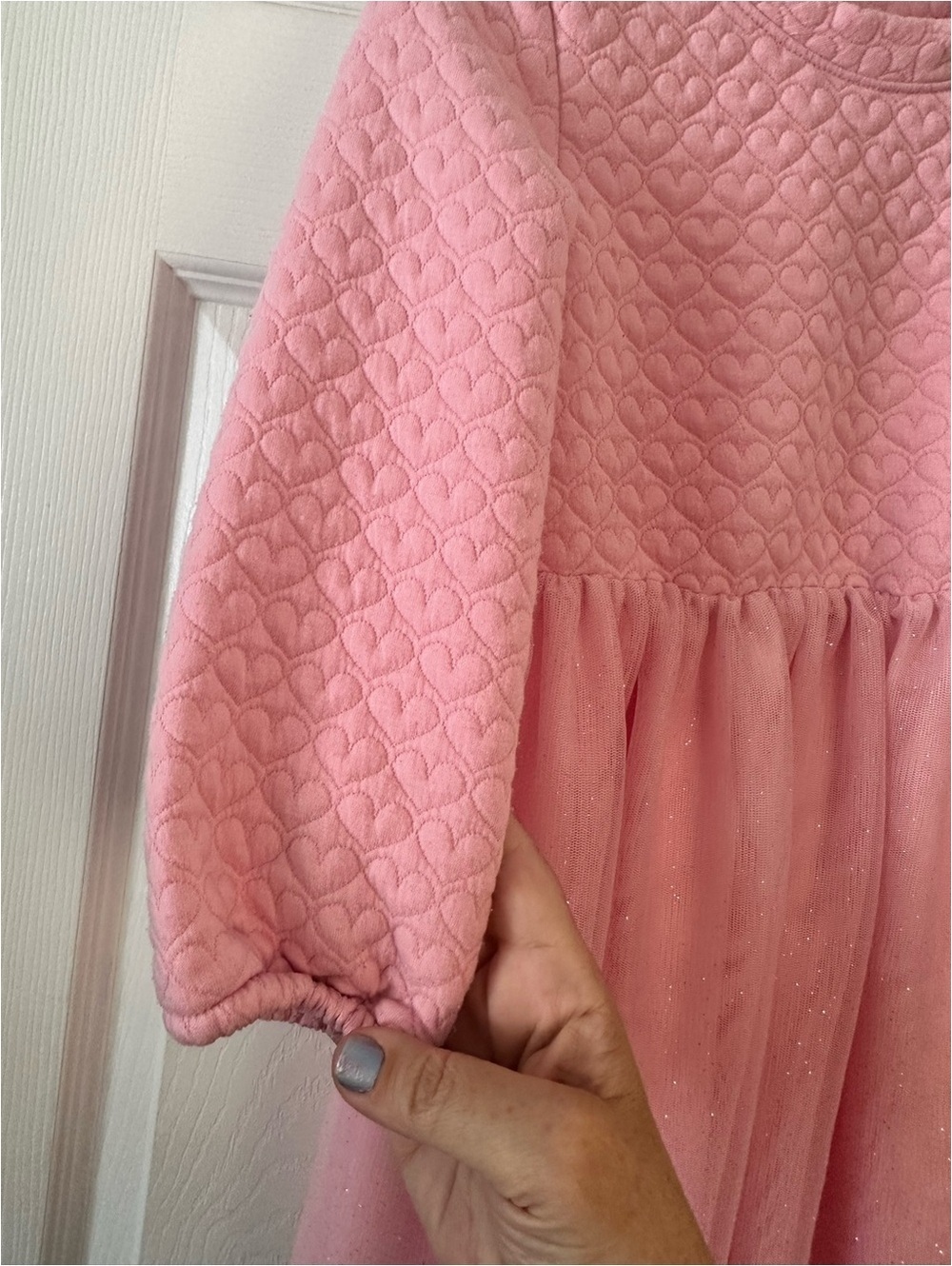Cat & Jack Pink Quilted Bodice Tulle Dress - Picture 4 of 7